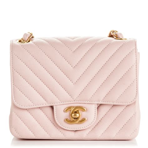 chanel pink chevron calfskin mini sqaure|CHANEL Calfskin Chevron Quilted Mini Square Flap .